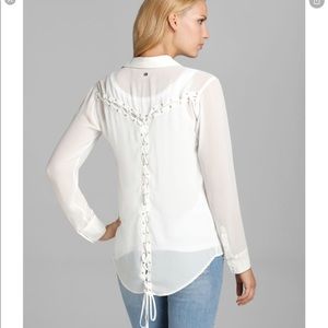 Guess Eva shirt  lace up size S